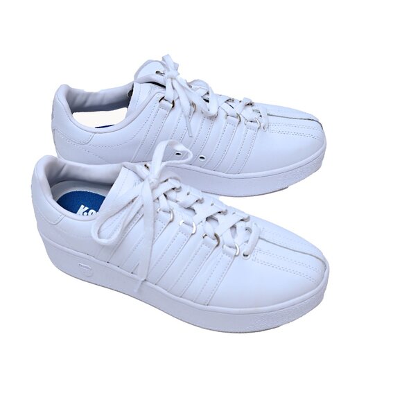 K SWISS White Leather Athletic Sneakers, Size 9.5 M Excellent Condition - Picture 9 of 9